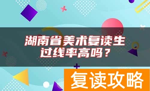 湖南省美术复读生过线率高吗？